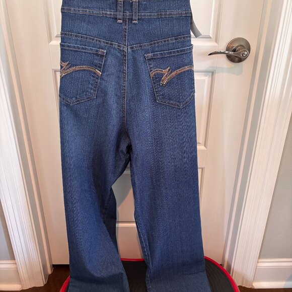 Gloria Vanderbilt Sparkle Amanda Stretch Average Fit Blue Jeans Size 18 NWT - Picture 3 of 8